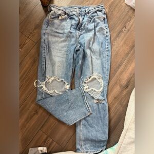 American Eagle Outfitters Blue Boyfriend Jeans Vintage Distressed